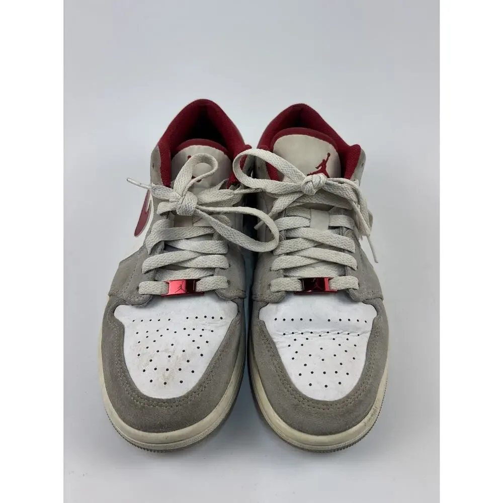 Air Jordan 1 Low SE Light Smoke Grey Gym Red Men's Sneaker Size 8 DC6991-016